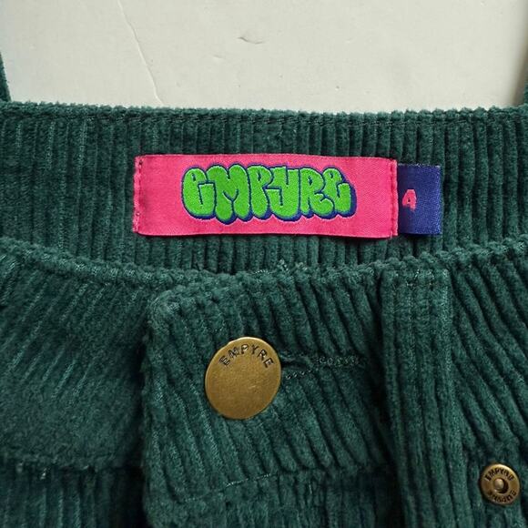 Empyre Tori Ponderosa Corduroy Skate Pants - Green, Size 4 - Picture 1 of 11